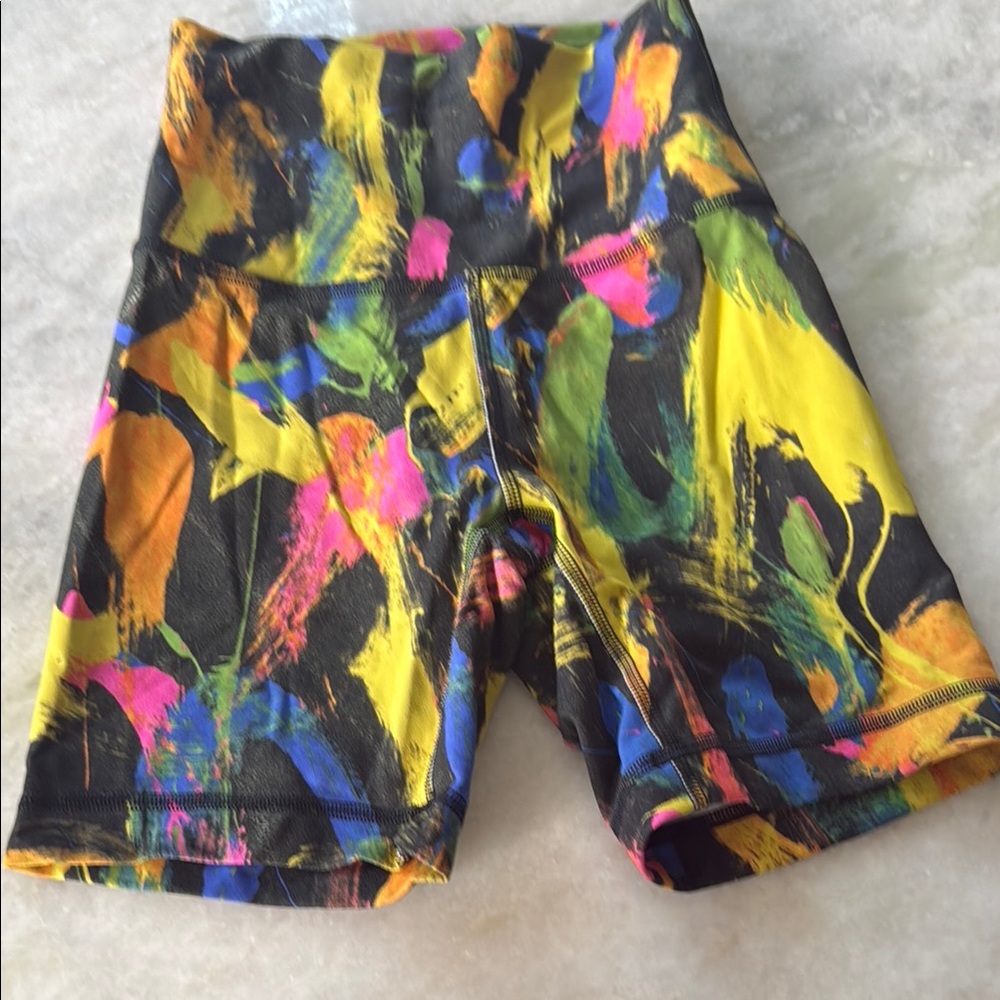 Colorful Abstract Print Lululemon Shorts